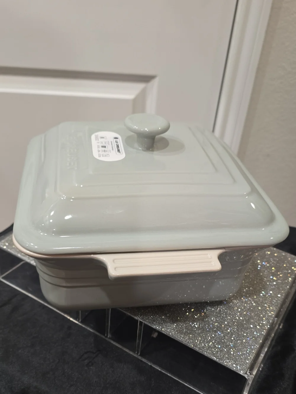 Le Creuset Classic 3L Square Dish w/Lid- Pistachio
